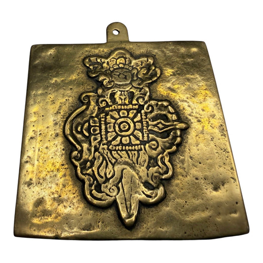 Antique Tibetan Zodiac Talisman - Powerful Brass Mandala for Protection & Astrology - From The Andes