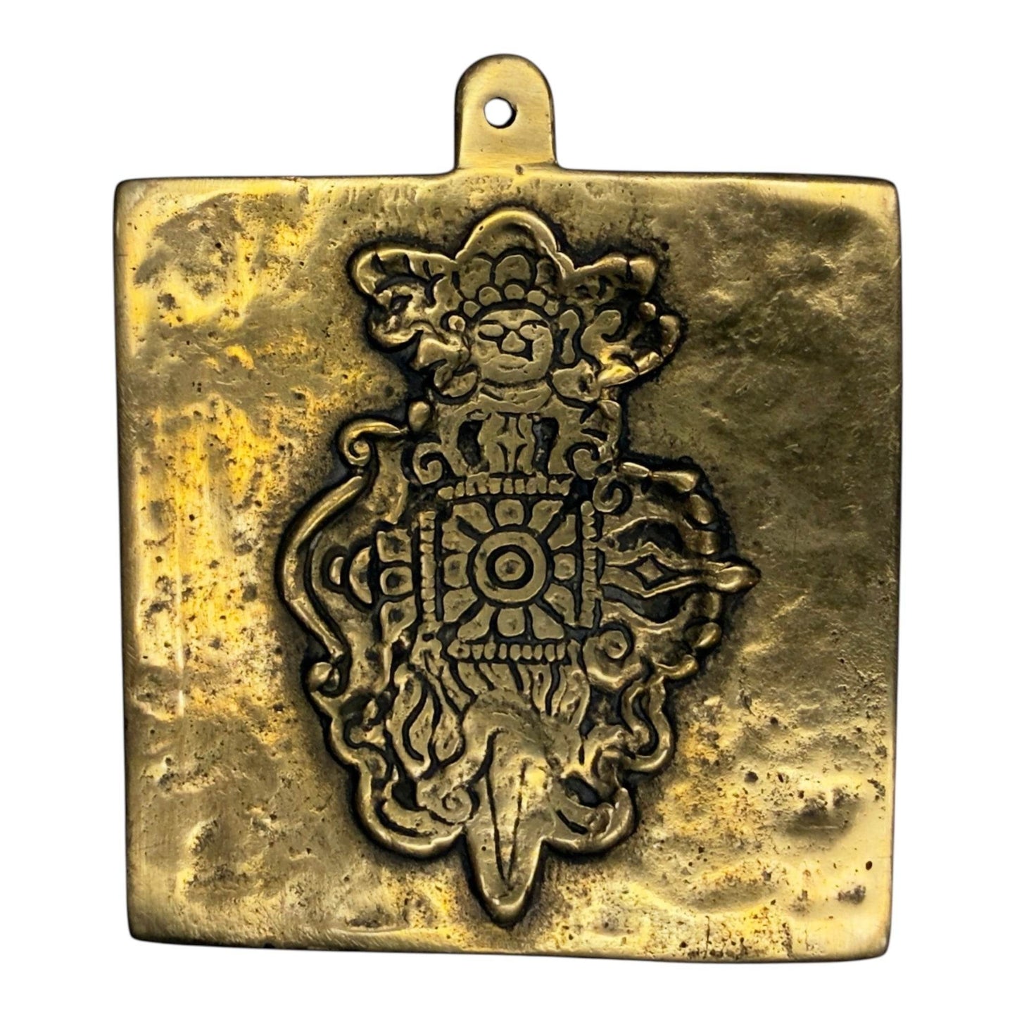 Antique Tibetan Zodiac Talisman - Powerful Brass Mandala for Protection & Astrology - From The Andes