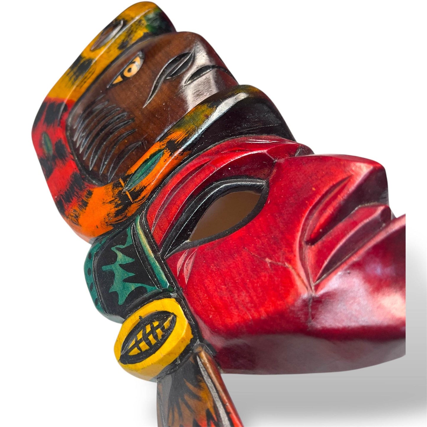 Guatemala Maya Dual - Spirit Mask | Serpent Guardian - From The Andes