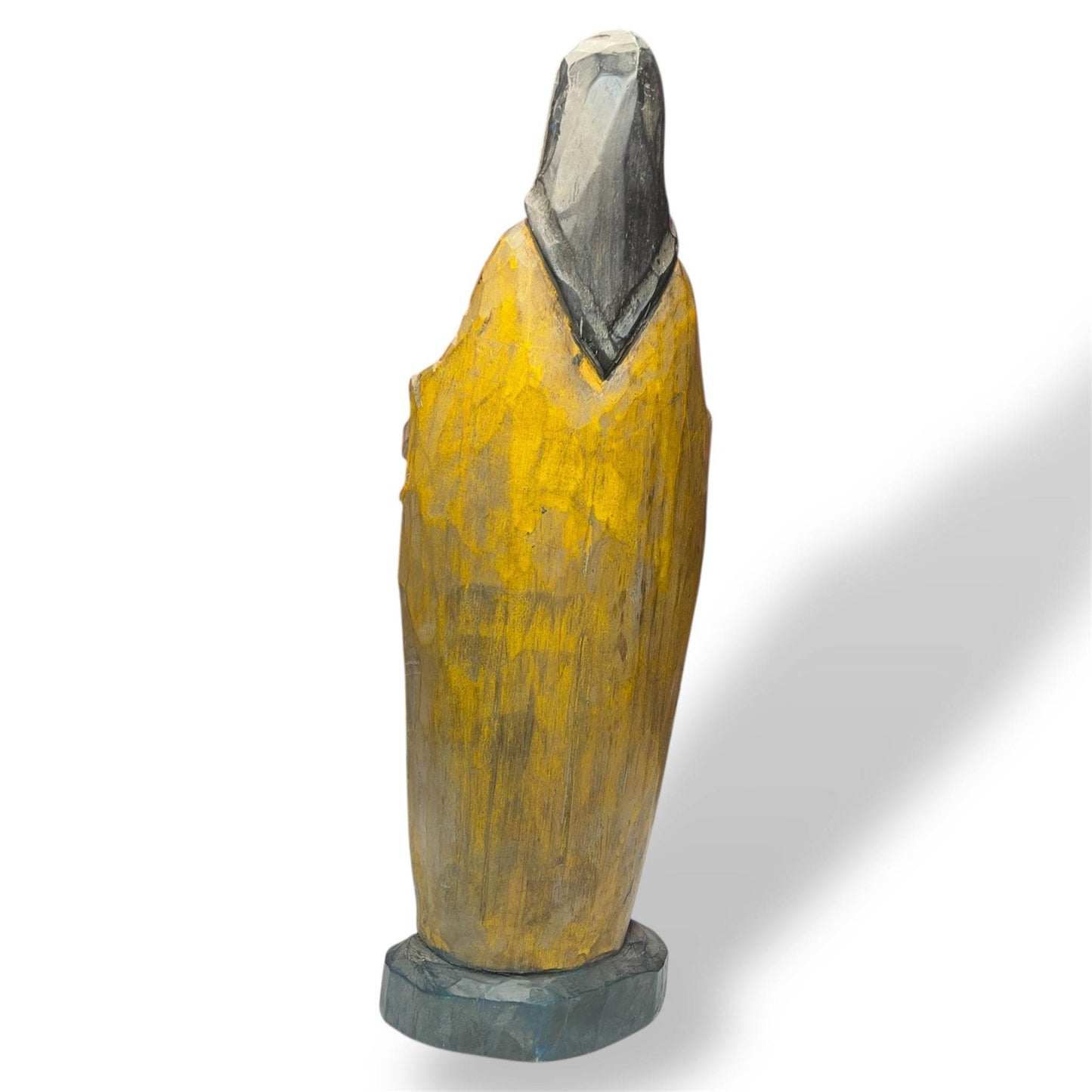 Guatemalan Virgin Mary Santo – Hand - Carved Folk Art - From The Andes