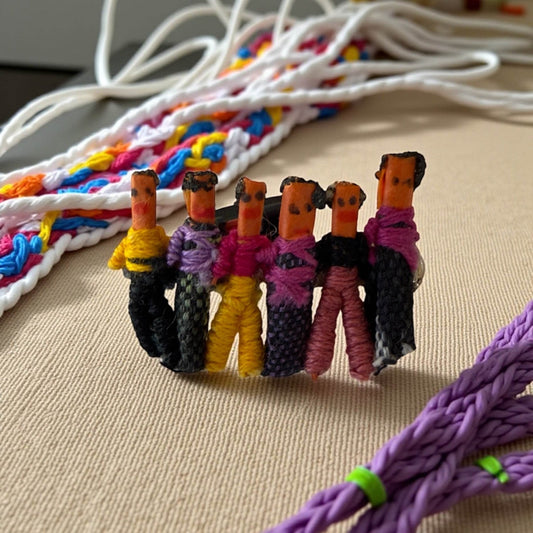 Guatemalan Worry Doll Brooch — Handmade Folk Art Pin - From The Andes