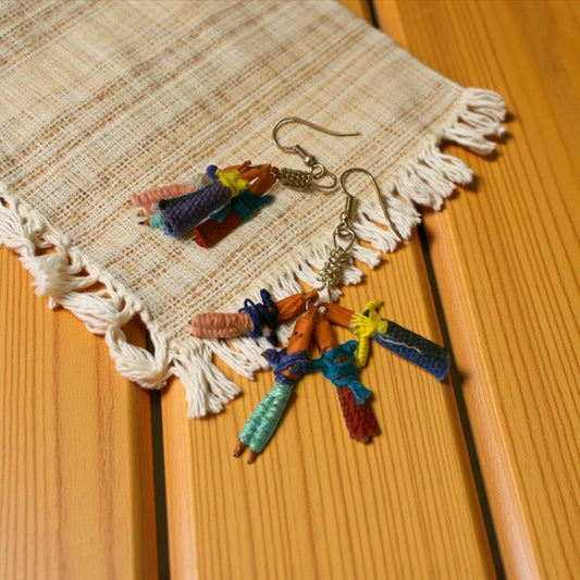 Guatemalan Worry Doll Earrings | Handmade Folk Art Jewelry - From The Andes