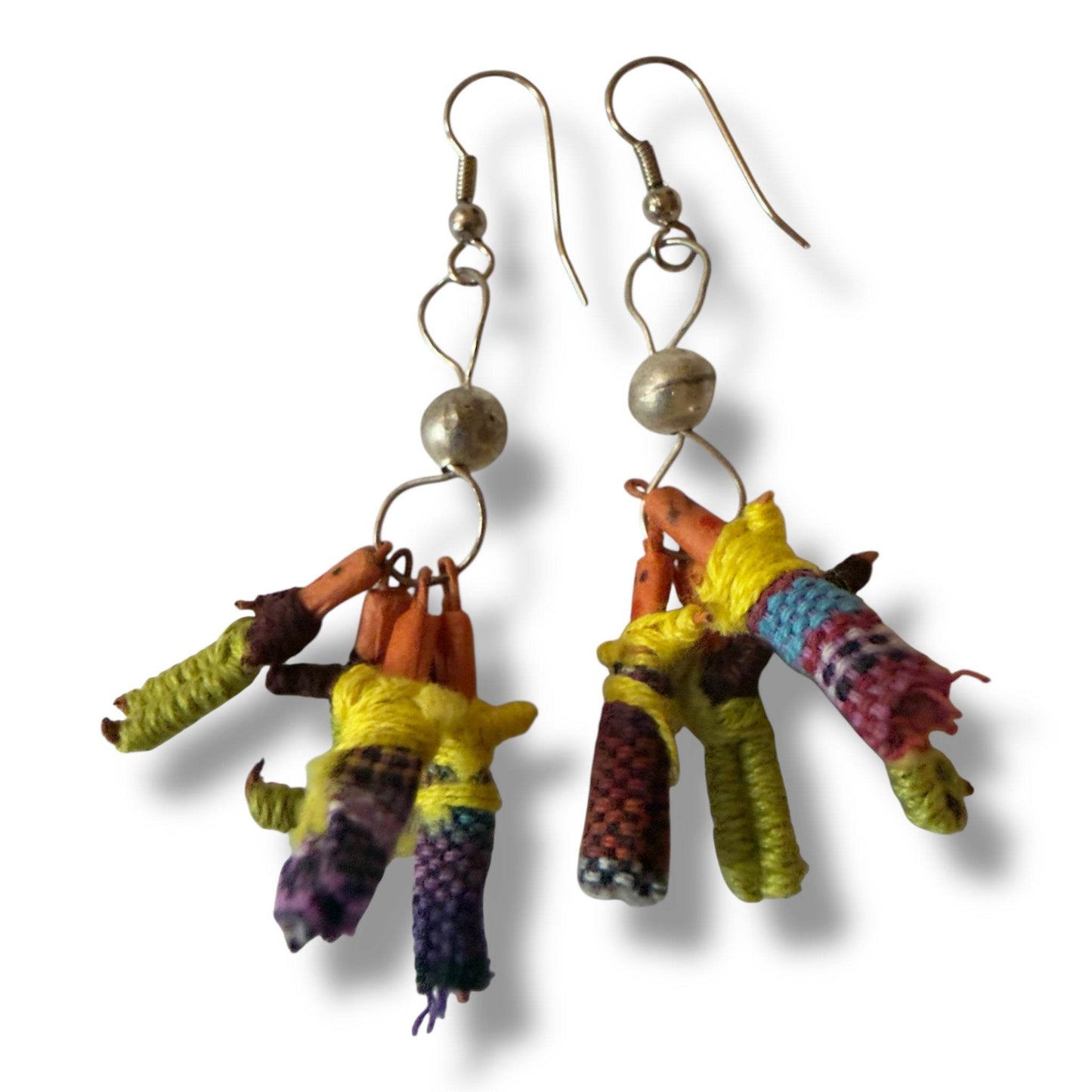 Guatemalan Worry Doll Earrings | Handmade Folk Art Jewelry - From The Andes