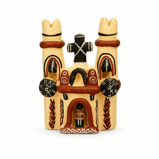 Hand - Painted Peruvian Church Miniature - From The Andes