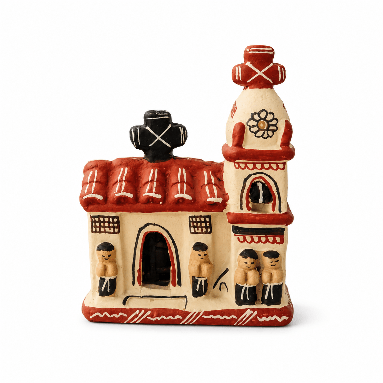 Hand - Painted Peruvian Church Miniature - From The Andes