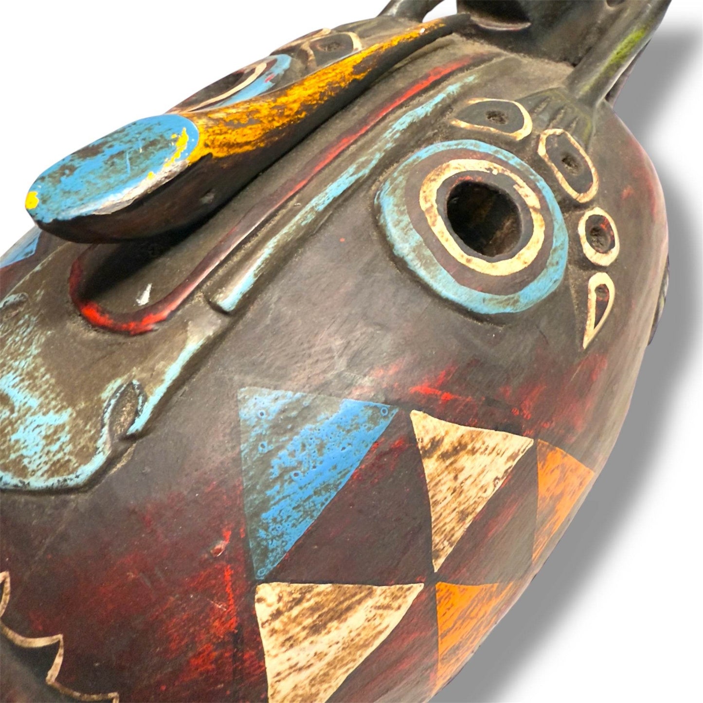 Indonesian Animal Spirit Mask with Crowned Figure - From The Andes
