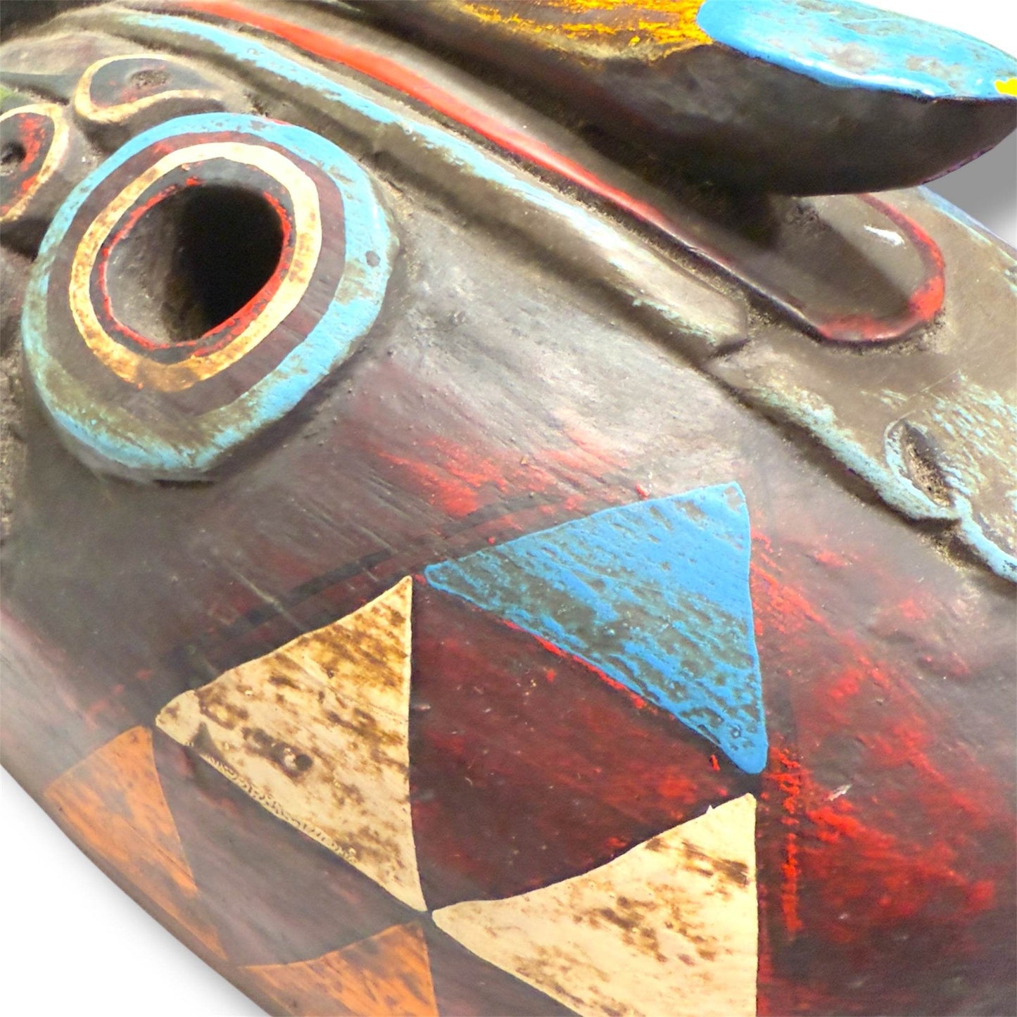 Indonesian Animal Spirit Mask with Crowned Figure - From The Andes