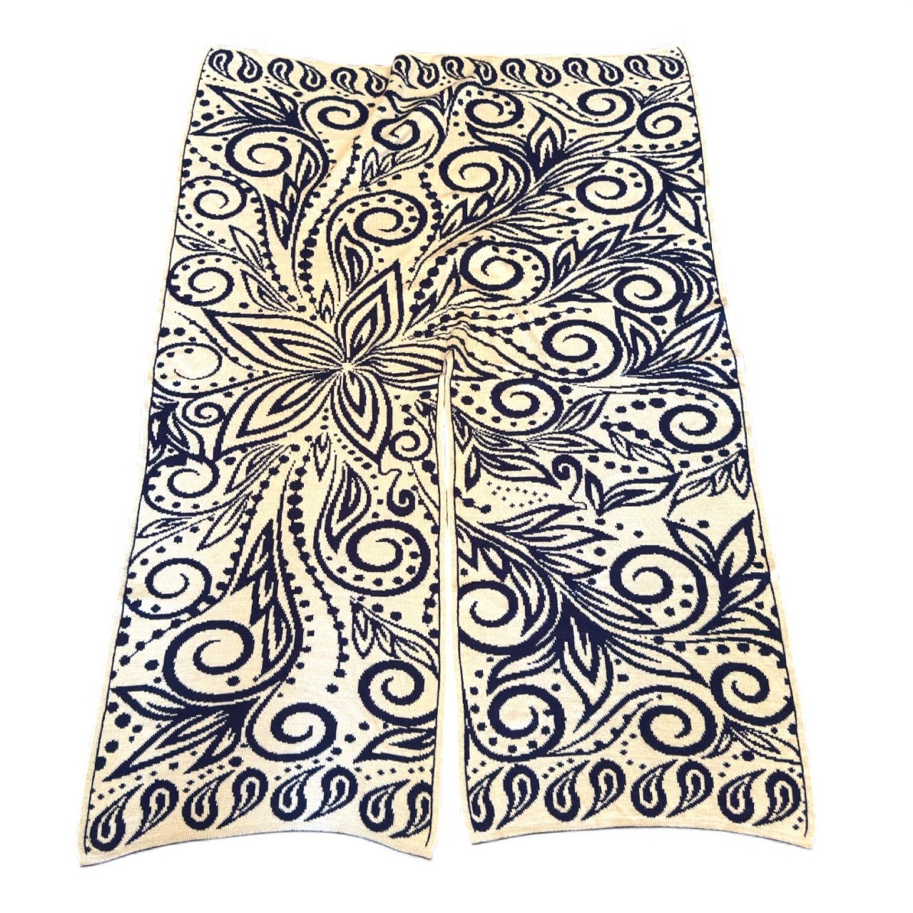 Midnight Bloom Alpaca Ruana - From The Andes