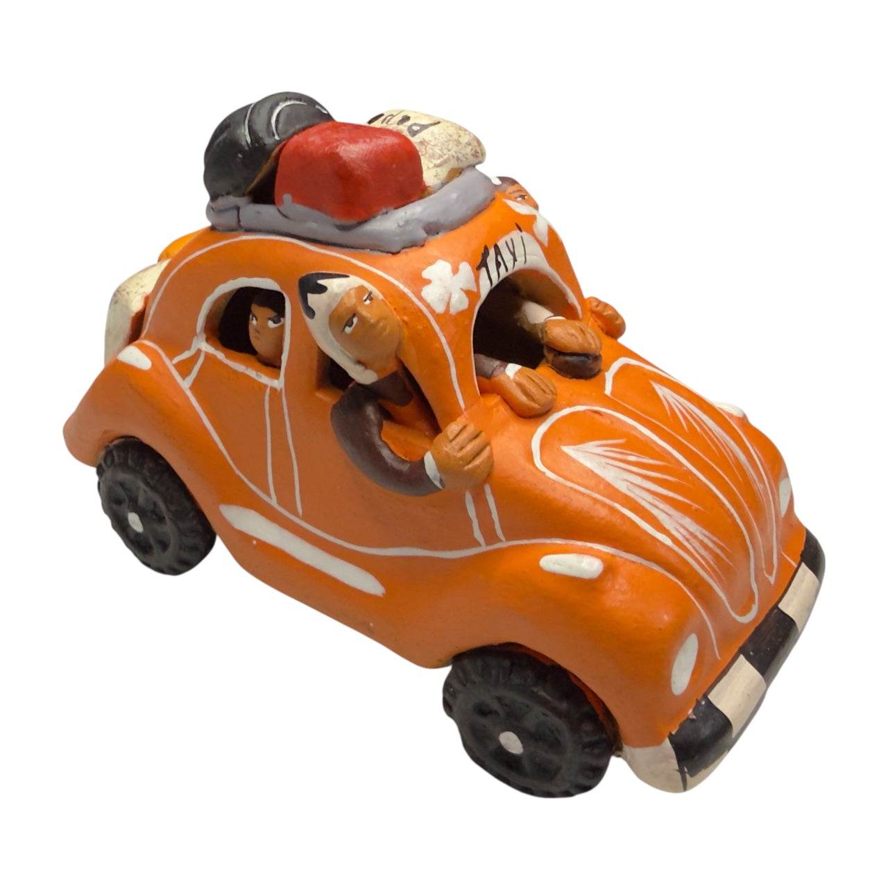 Peru Clay Taxi Sculpture – Los Viajero - From The Andes
