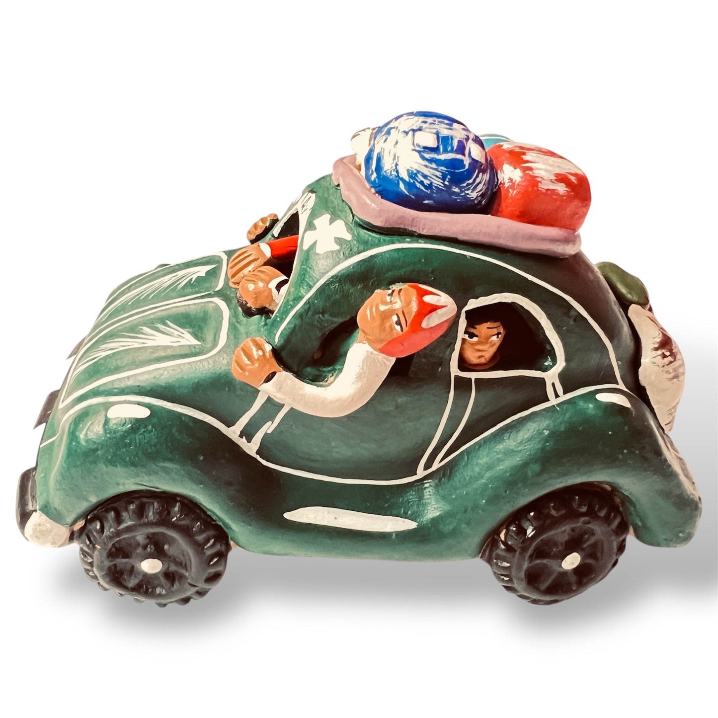 Peru Clay Taxi Sculpture – Los Viajero - From The Andes
