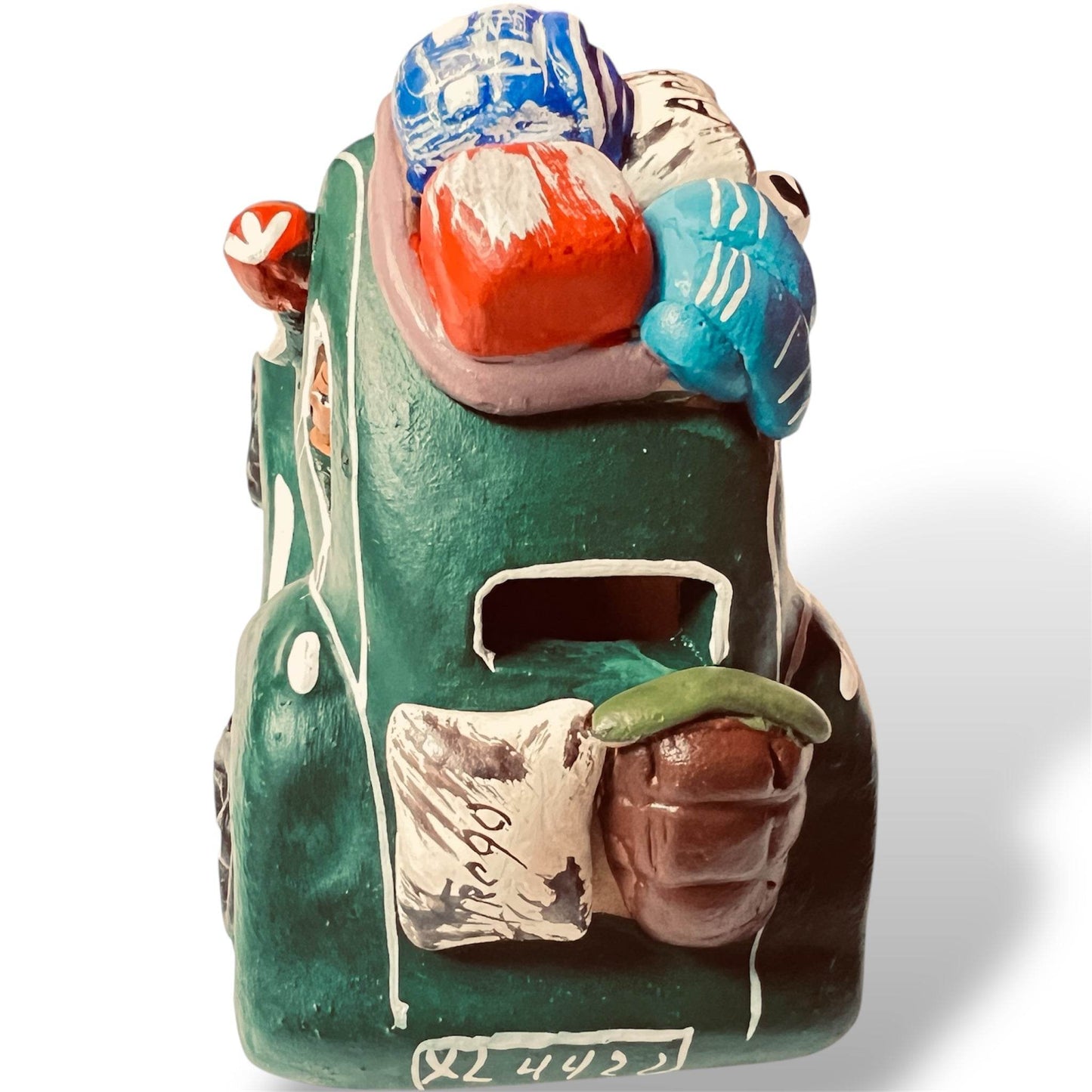 Peru Clay Taxi Sculpture – Los Viajero - From The Andes