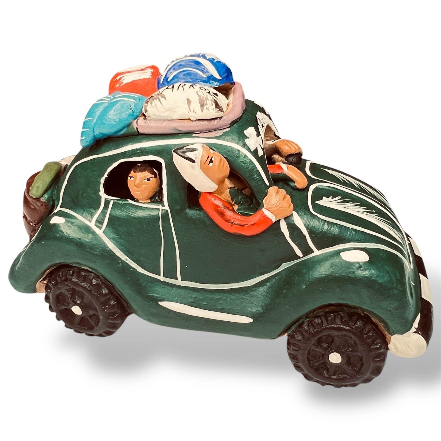 Peru Clay Taxi Sculpture – Los Viajero - From The Andes