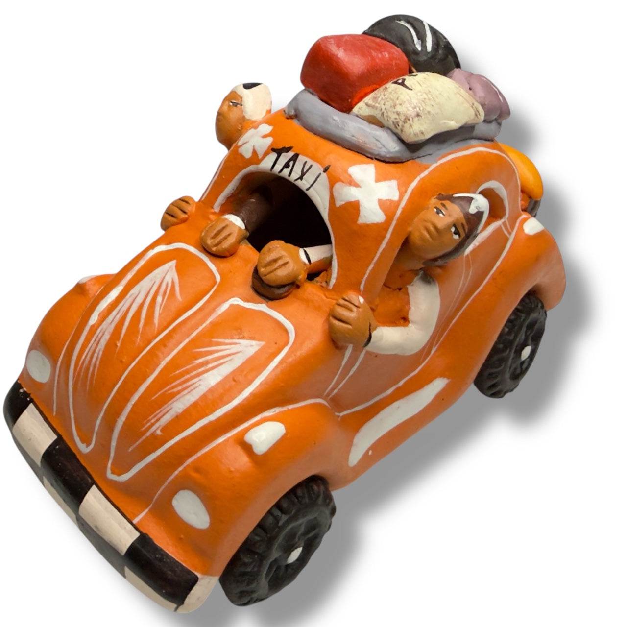 Peru Clay Taxi Sculpture – Los Viajero - From The Andes