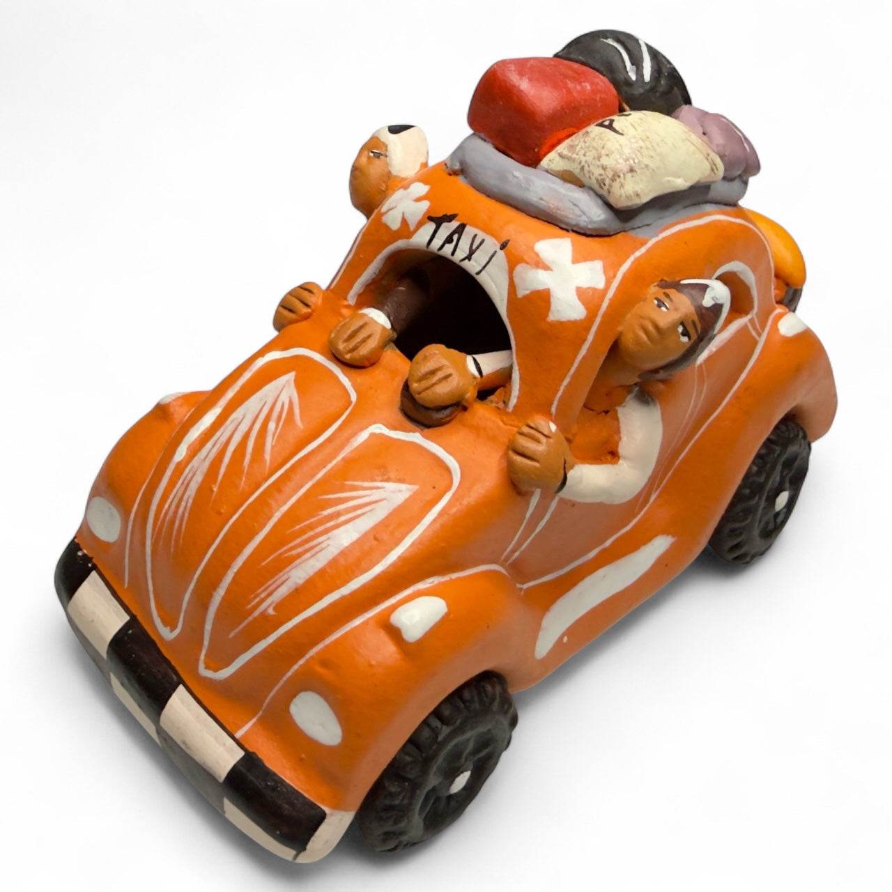 Peru Clay Taxi Sculpture – Los Viajero - From The Andes
