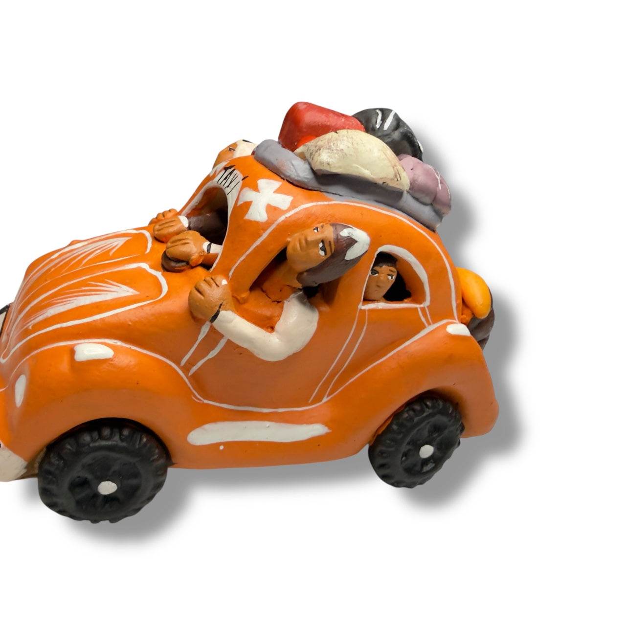 Peru Clay Taxi Sculpture – Los Viajero - From The Andes