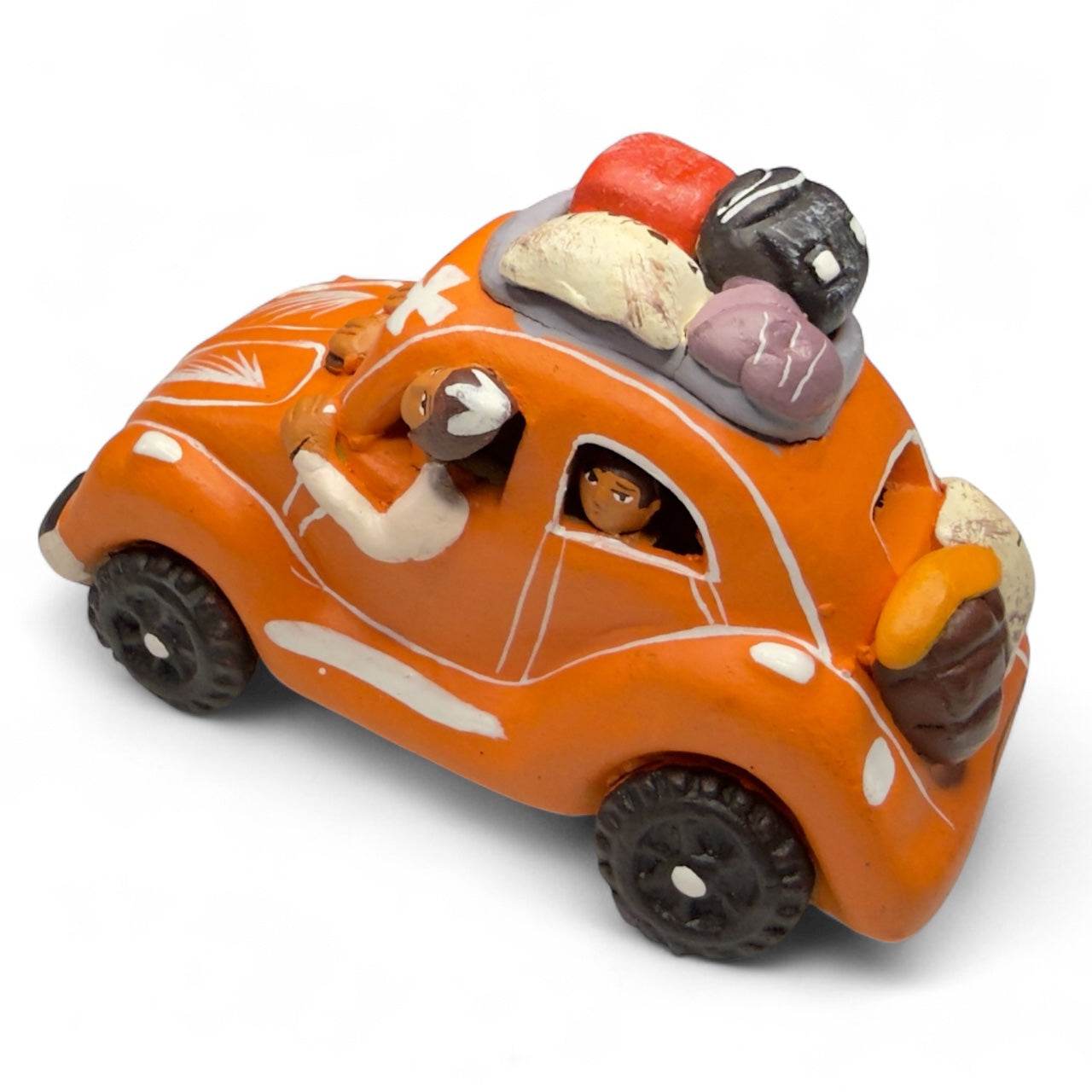 Peru Clay Taxi Sculpture – Los Viajero - From The Andes
