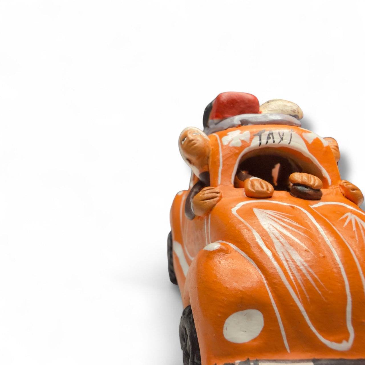 Peru Clay Taxi Sculpture – Los Viajero - From The Andes