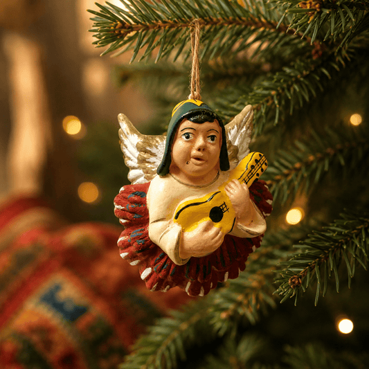 Peruvian Angel Musician Christmas Ornament - From The Andes