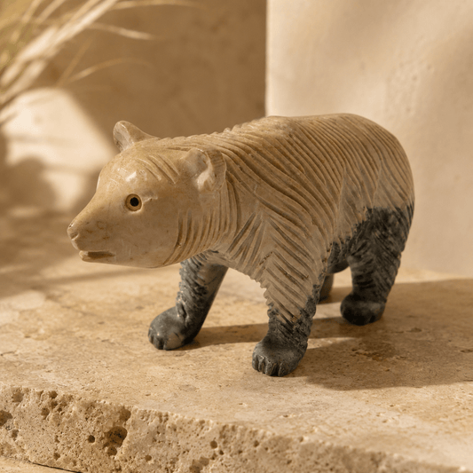 Peruvian Stone Bear Figurine - From The Andes