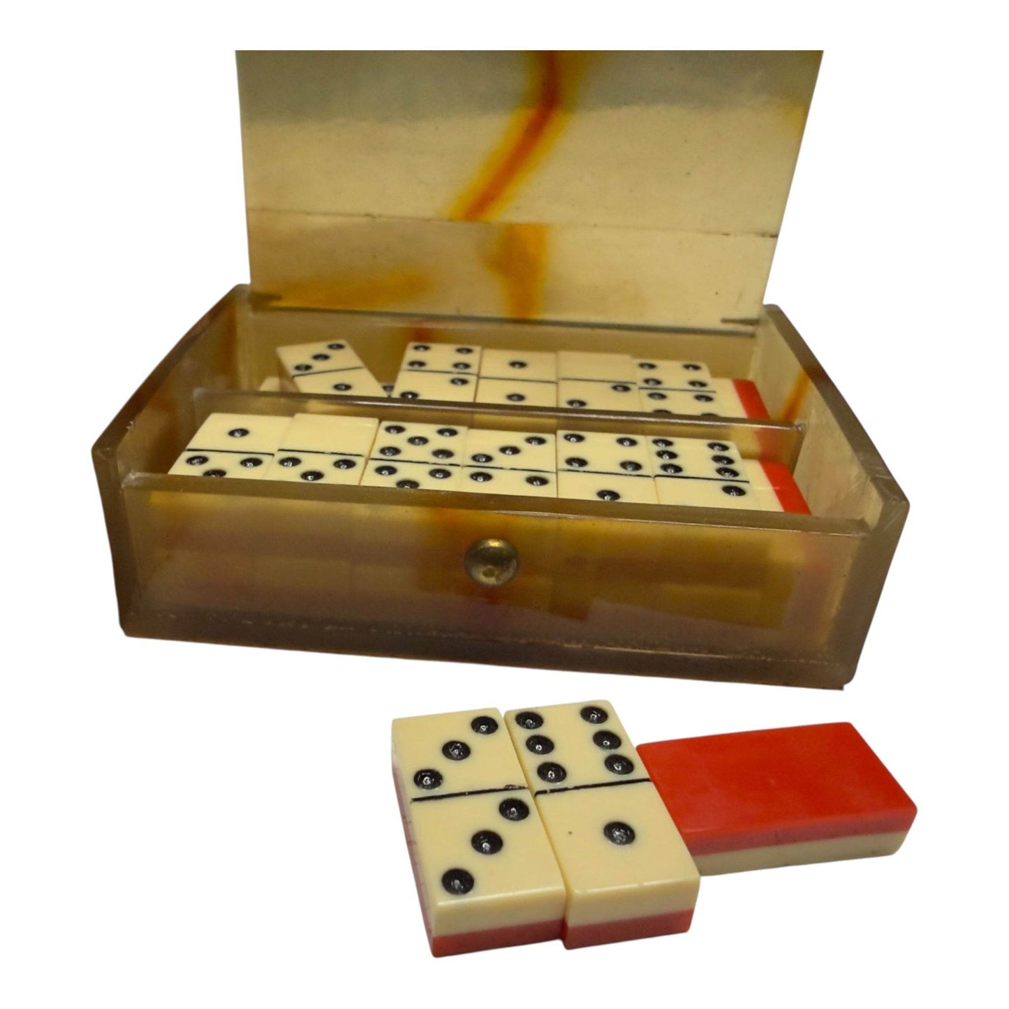 Rare Vintage La Grande Maison de Blanc Travel Domino Set - From The Andes
