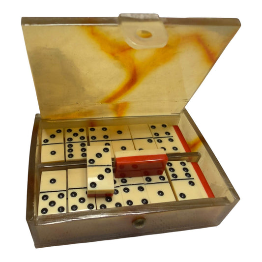 Rare Vintage La Grande Maison de Blanc Travel Domino Set - From The Andes