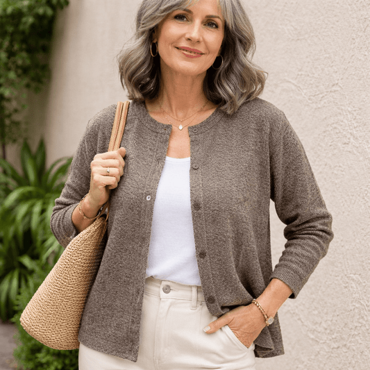 The Florence Alpaca Cardigan | 100% Peruvian Alpaca | Women's Large - From The Andes