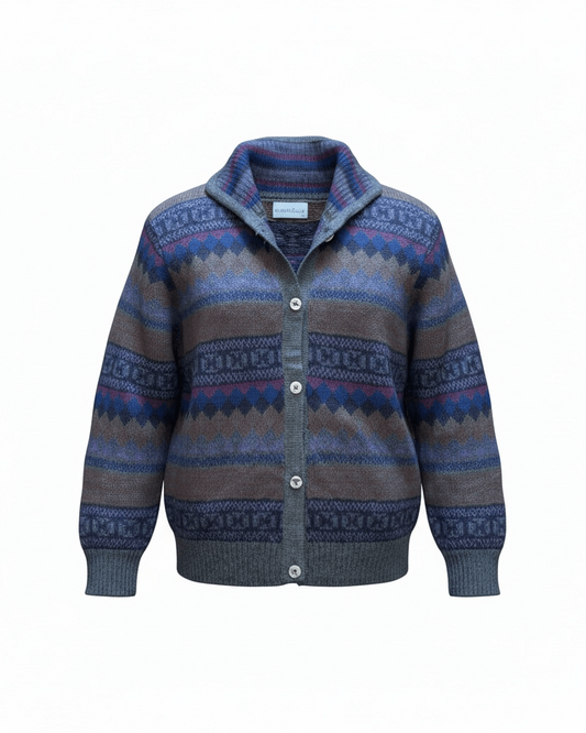 Sedona Alpaca Jacquard Cardigan - From The Andes