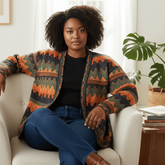 VIENNA Alpaca Jacquard Cardigan - From The Andes
