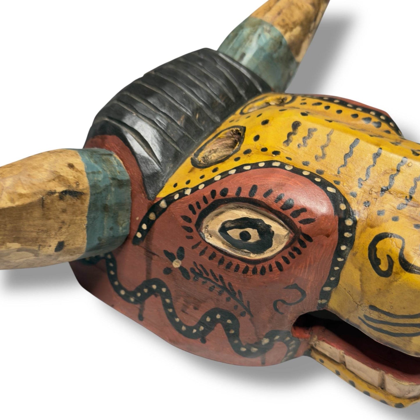 Vintage Guatemalan Bull Mask - From The Andes