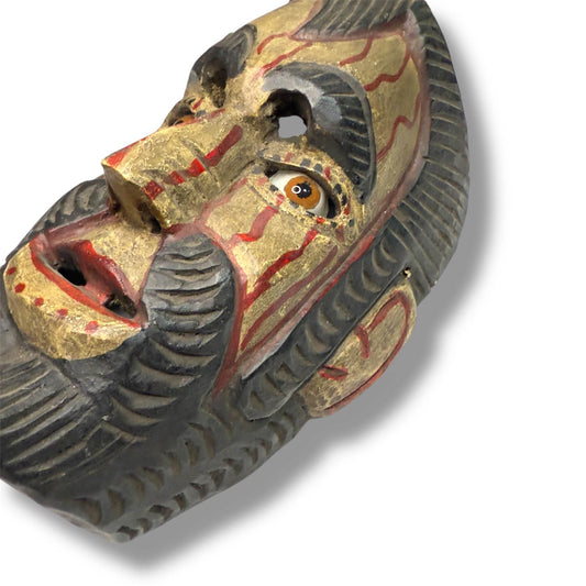 Vintage Guatemalan Conquistador Mask - From The Andes