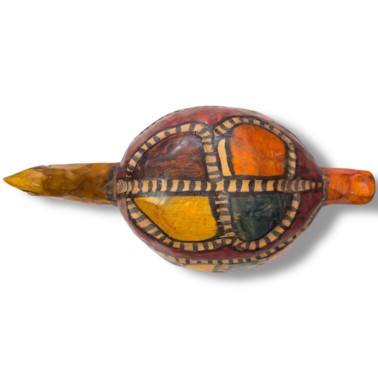 Vintage Guatemalan Hand - Carved Turtle Sculpture - From The Andes