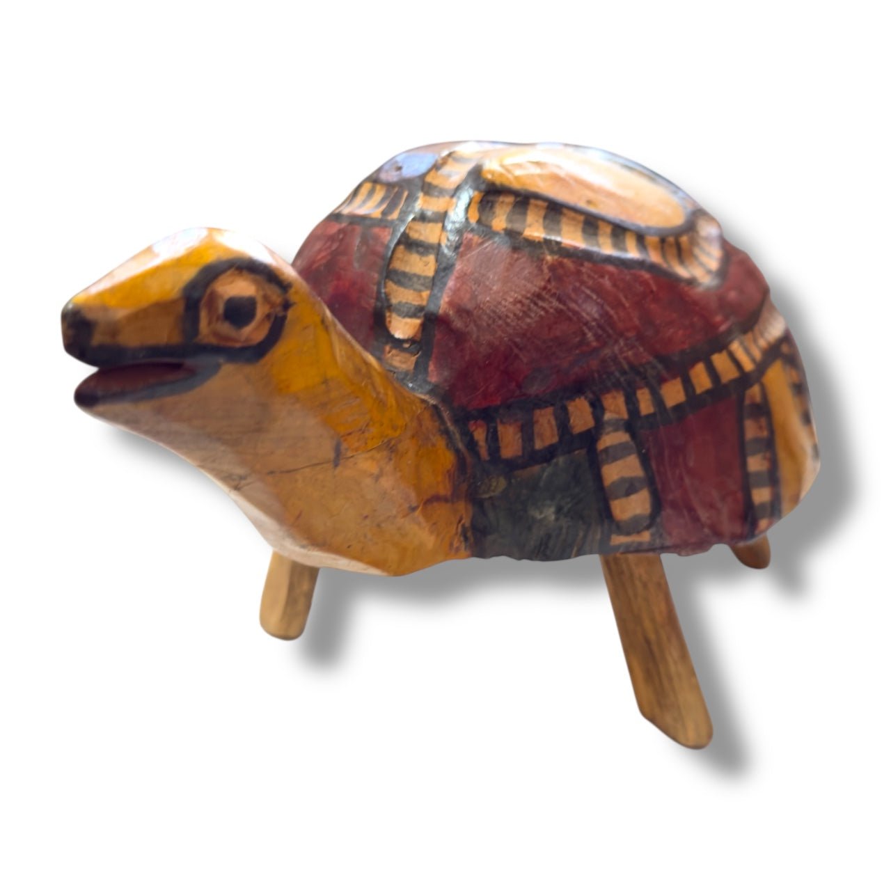 Vintage Guatemalan Hand - Carved Turtle Sculpture - From The Andes