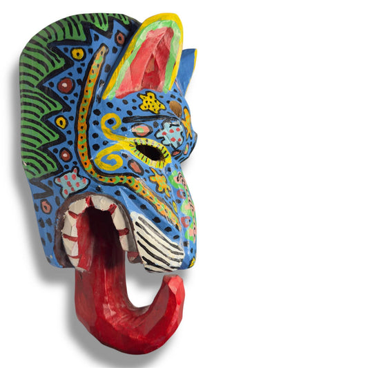 Vintage Guatemalan Jaguar Mask - From The Andes