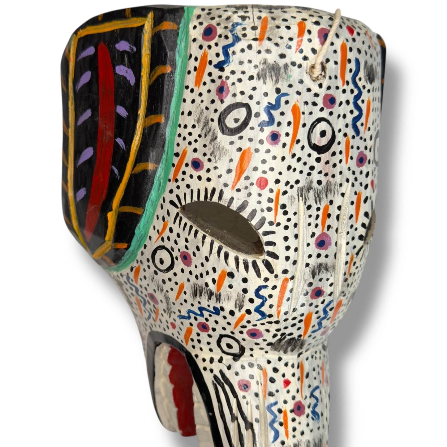 Vintage Guatemalan Laughing Dog Mask - From The Andes