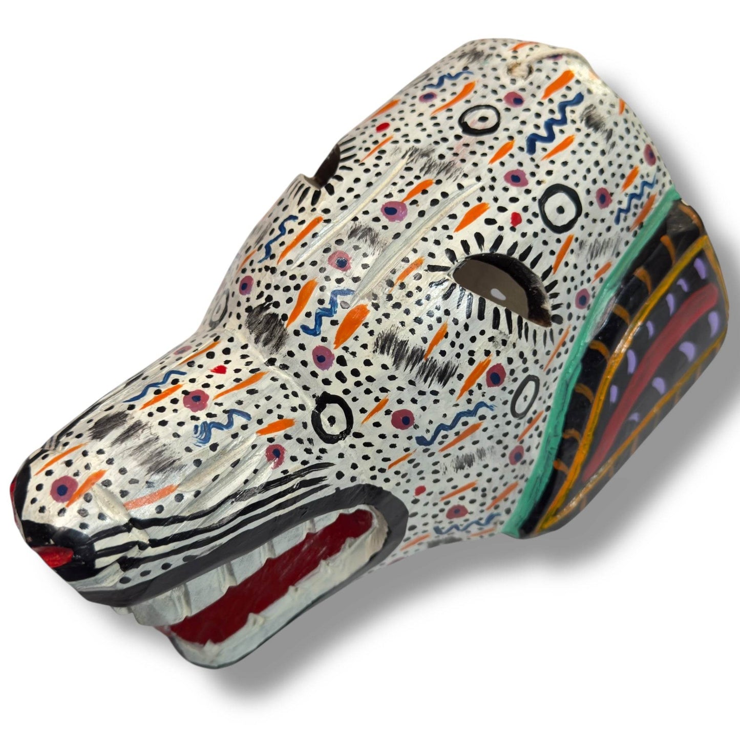 Vintage Guatemalan Laughing Dog Mask - From The Andes
