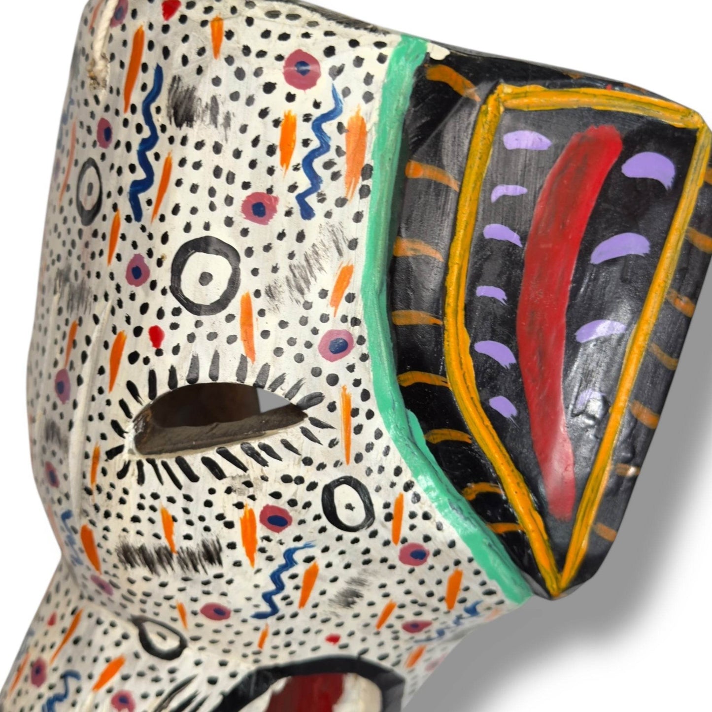 Vintage Guatemalan Laughing Dog Mask - From The Andes