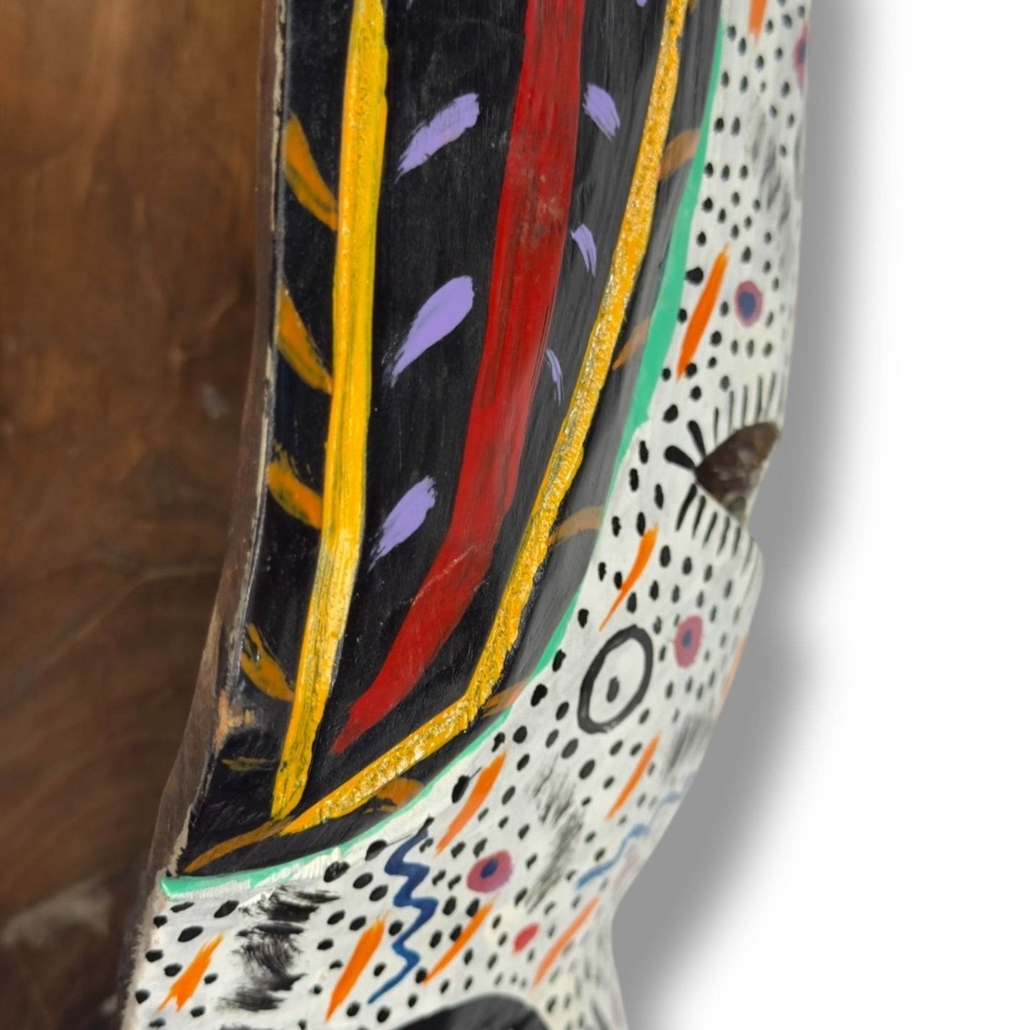 Vintage Guatemalan Laughing Dog Mask - From The Andes