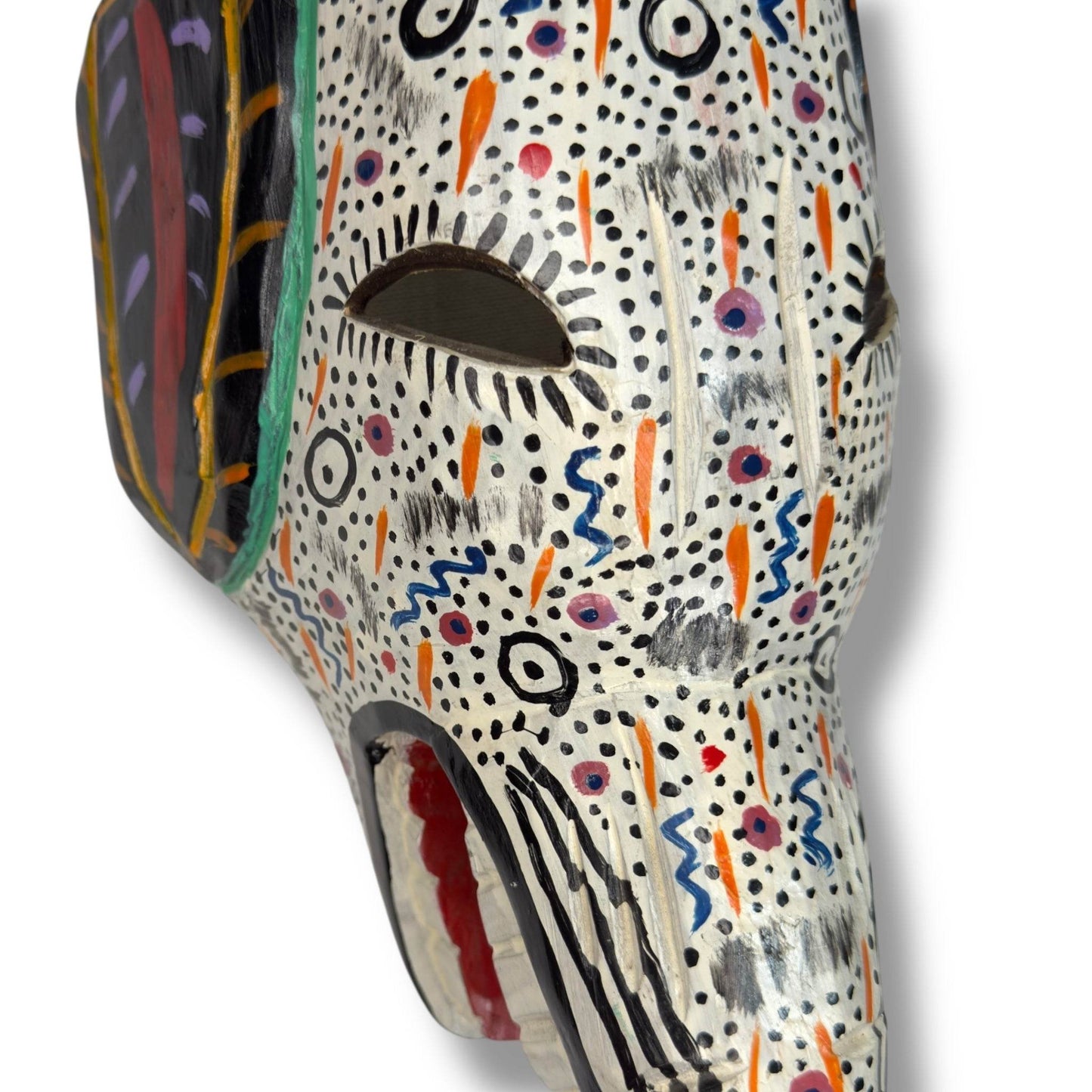 Vintage Guatemalan Laughing Dog Mask - From The Andes