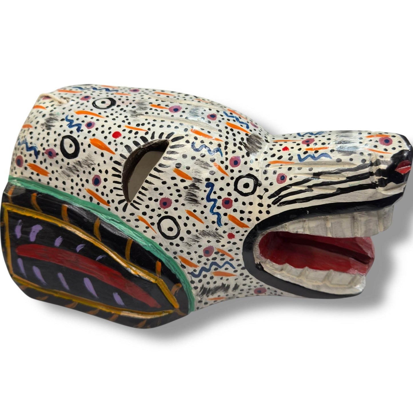 Vintage Guatemalan Laughing Dog Mask - From The Andes