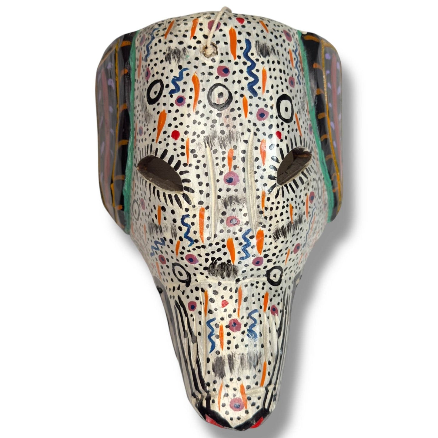 Vintage Guatemalan Laughing Dog Mask - From The Andes