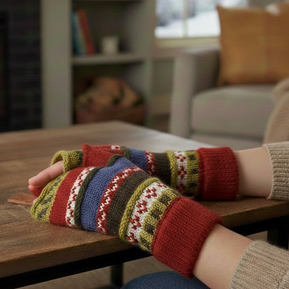 The Gunnison Alpaca Fingerless Gloves - From The Andes