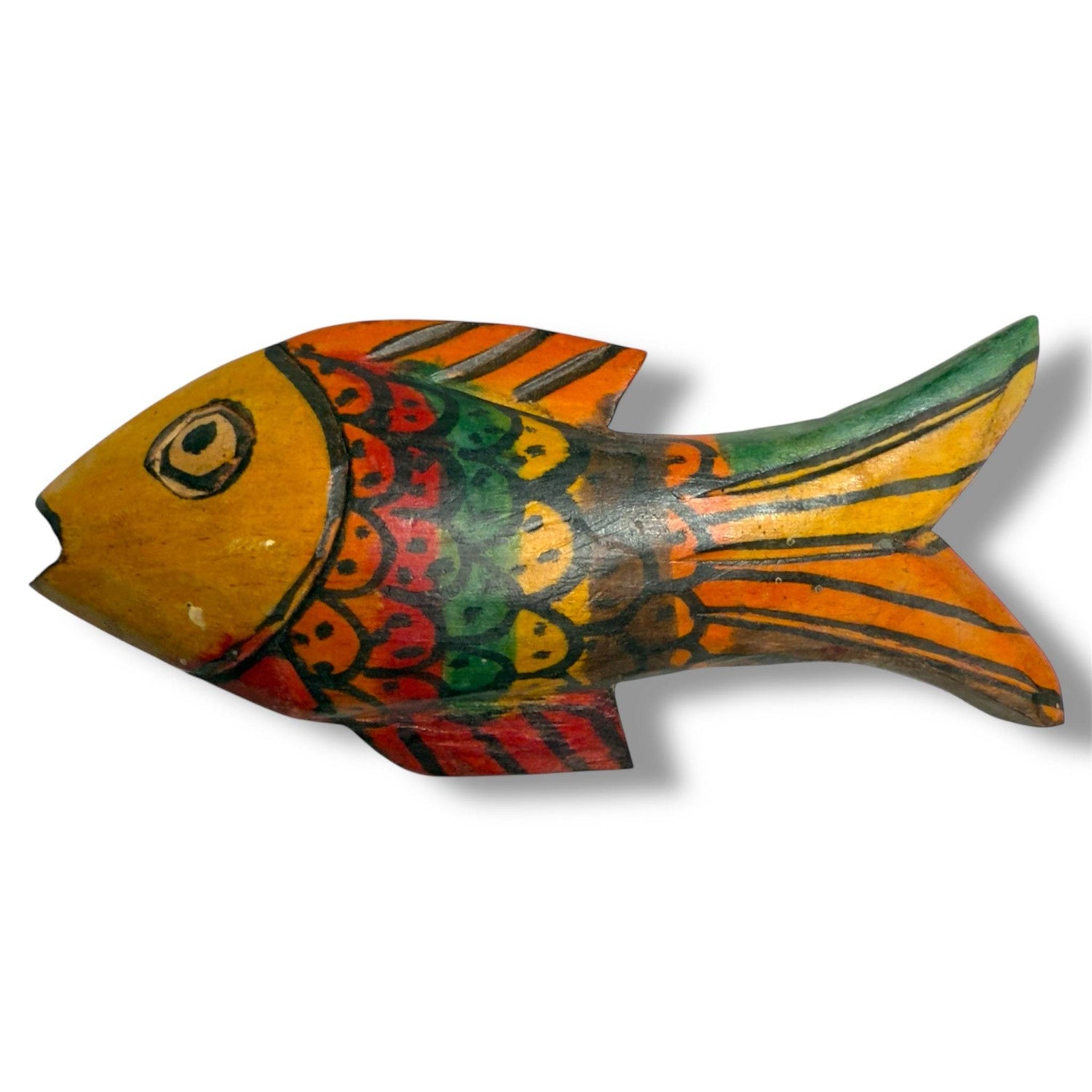 Guatemalan Hand Carved Fish | Painted Folk Art - From The Andes