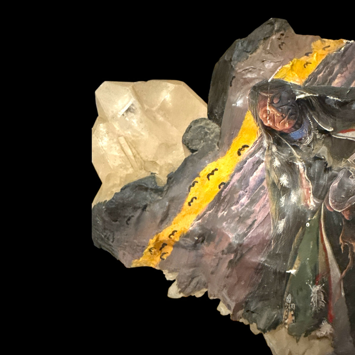 Charles Frizzell Painted Quartz Crystal | One-of-a-Kind Southwestern Art