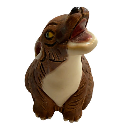 Peruvian Ceramic Howling Coyote Figurine