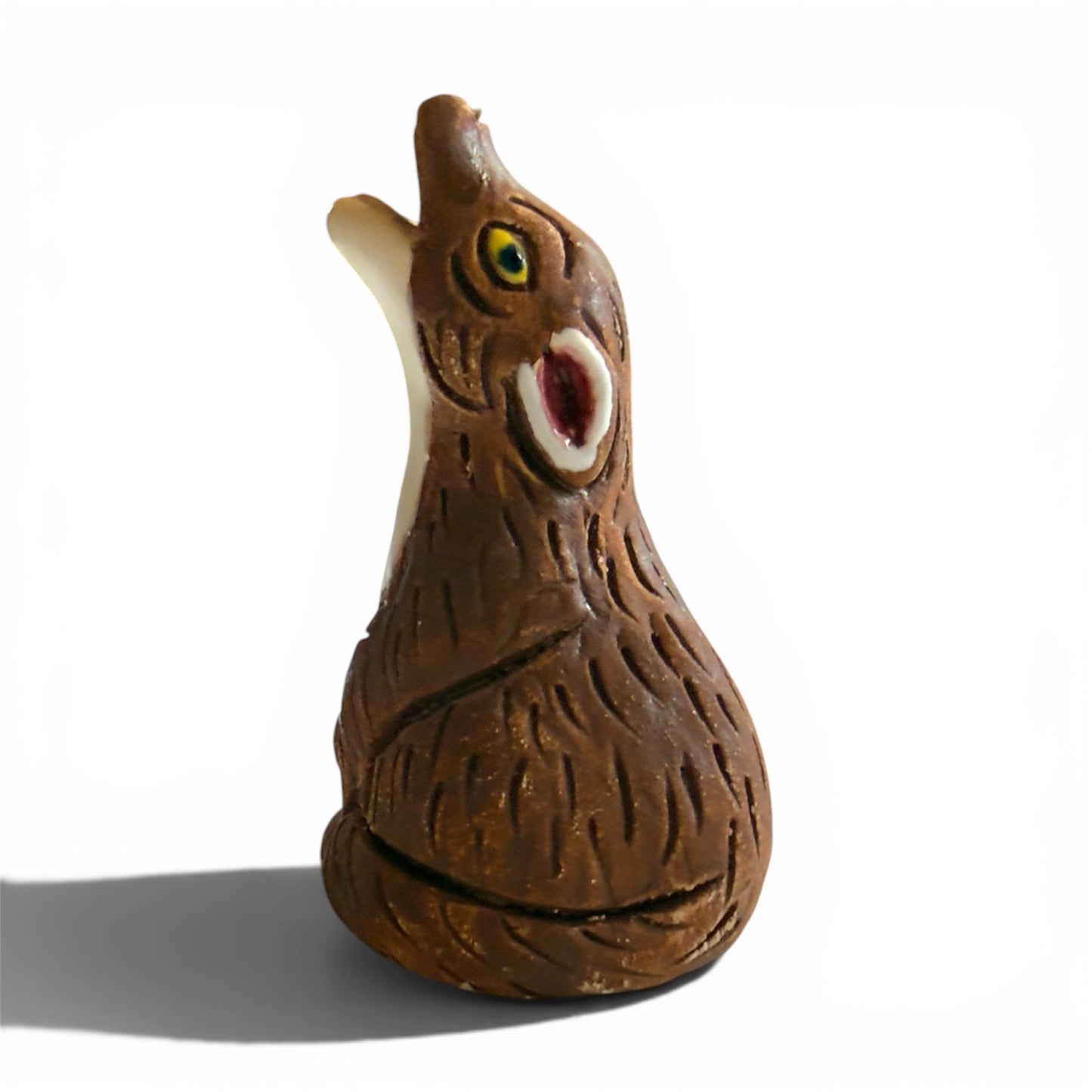 Peruvian Ceramic Howling Coyote Figurine