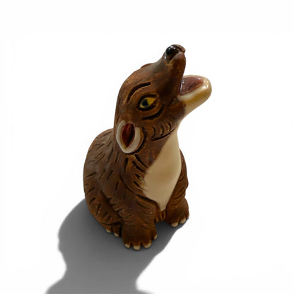 Peruvian Ceramic Howling Coyote Figurine