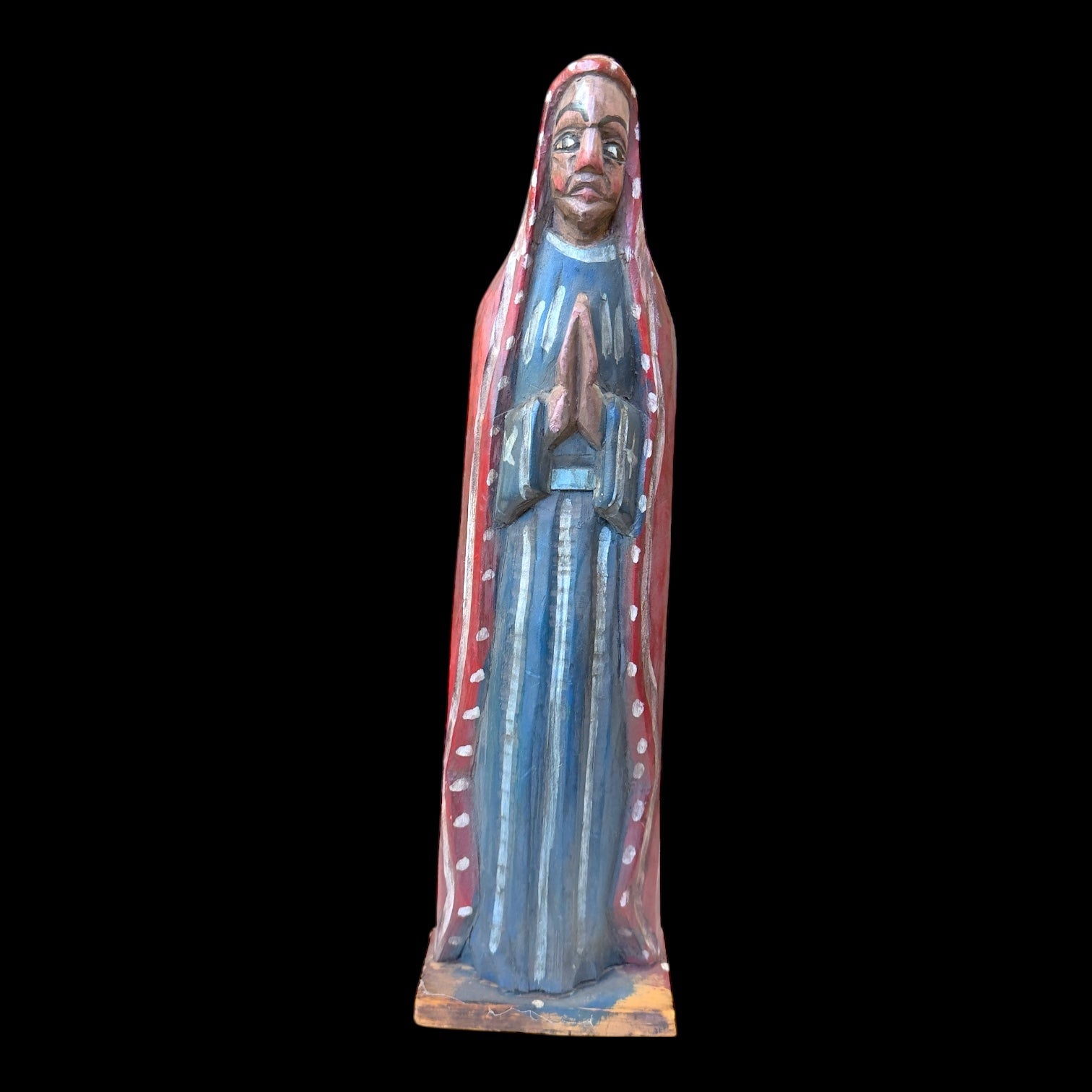 Antique Guatemalan Santo (1960s) | Hand - Carved Folk Figure - From The Andes