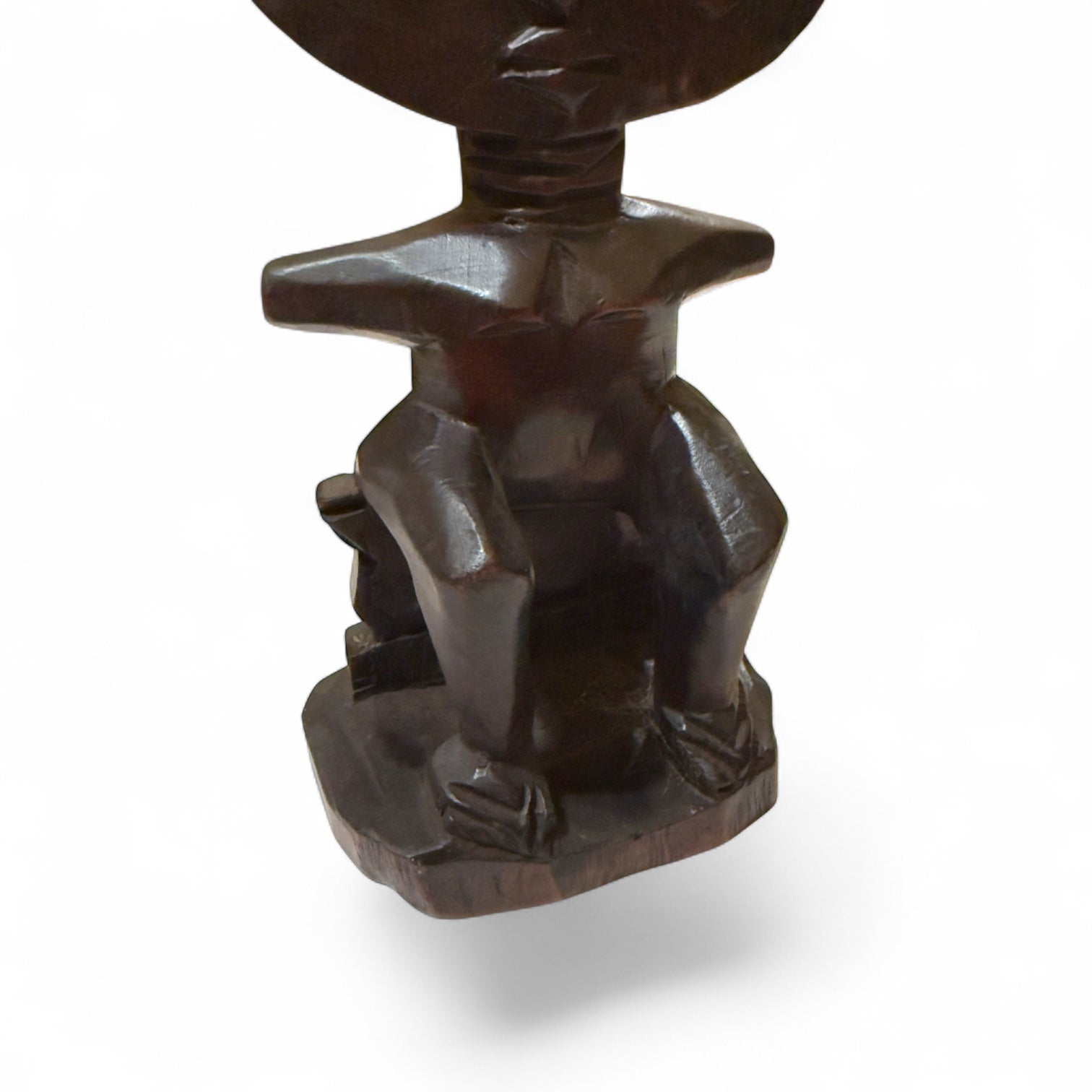 Ashanti Akuaba Fertility Doll - 10" Hand Carved Ghana Wood Sculpture - From The Andes
