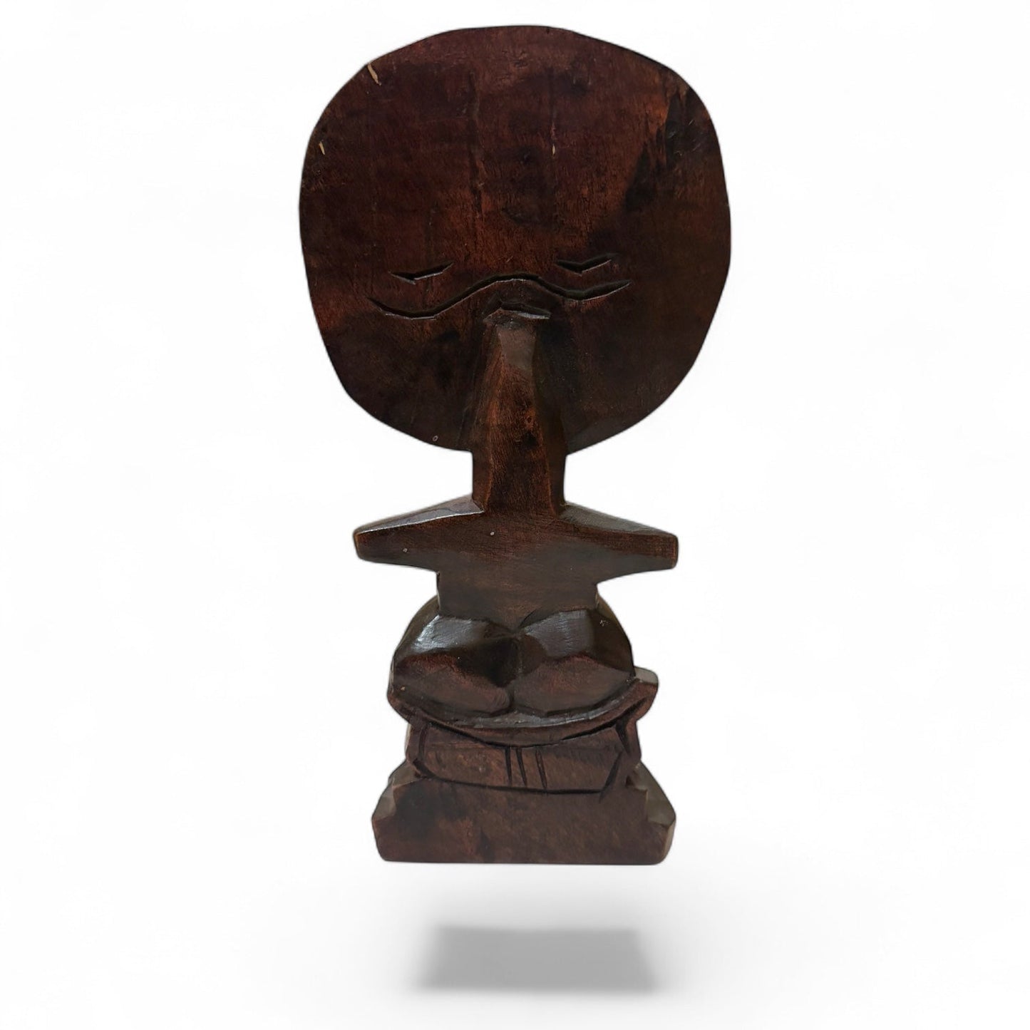 Ashanti Akuaba Fertility Doll - 10" Hand Carved Ghana Wood Sculpture - From The Andes