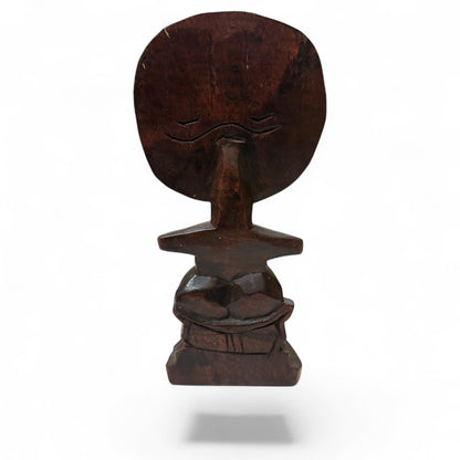 Ashanti Akuaba Fertility Doll - 10" Hand Carved Ghana Wood Sculpture - From The Andes